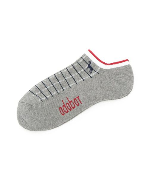 adabat/アダバット 【新レーベル ADABAT NAVY】チェックベリーショートソックス ライトグレー(011) 00 adabat/アダバット 【新レーベル ADABAT NAVY】チェックベリーショートソックス ライトグレー(011) 00