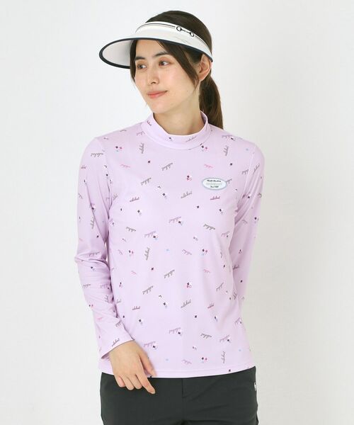 adabat/アダバット 千鳥小紋モックネックプルオーバー ラベンダー(180) 38(M) adabat/アダバット 千鳥小紋モックネックプルオーバー ラベンダー(180) 38(M)