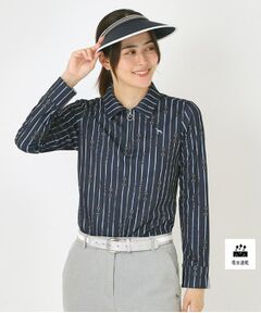 adabat / アダバット ポロシャツ | 【吸水速乾】ビットストライプ長袖ポロシャツ