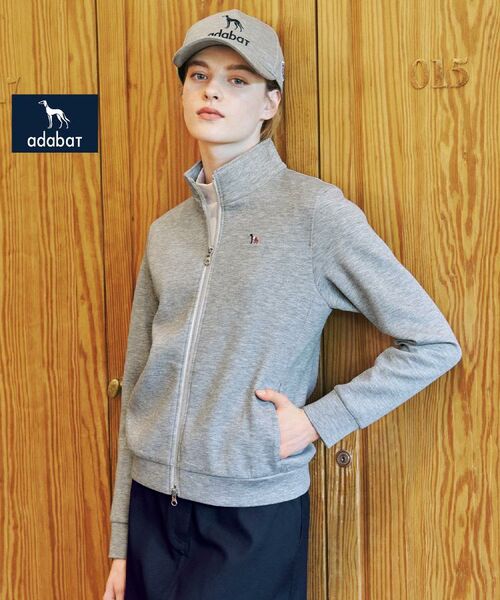 adabat / アダバット レザーブルゾン・ジャケット | 【ADABAT NAVY】ライトスムースジップブルゾン（ライトグレー(010)）