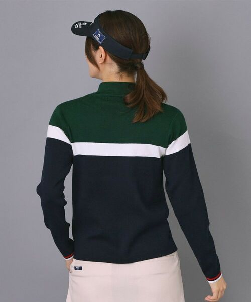 adabat / アダバット ニット・セーター | 【ADABAT NAVY】トリコロールスプリットカラーニット | 詳細1