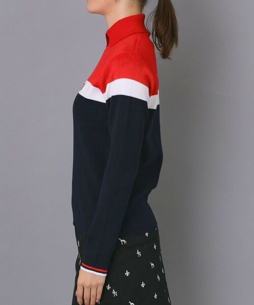 adabat / アダバット ニット・セーター | 【ADABAT NAVY】トリコロールスプリットカラーニット | 詳細17