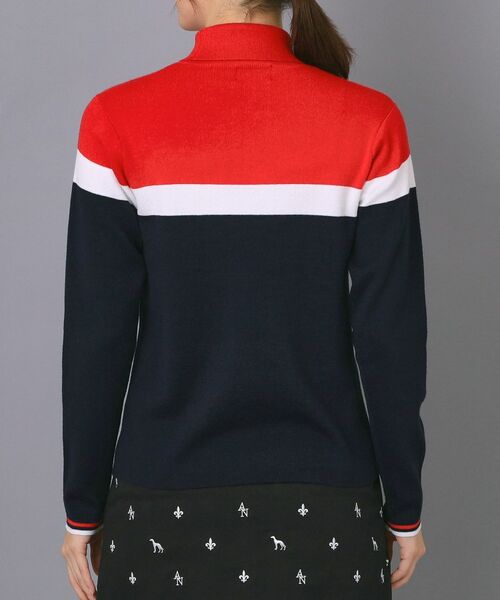 adabat / アダバット ニット・セーター | 【ADABAT NAVY】トリコロールスプリットカラーニット | 詳細18