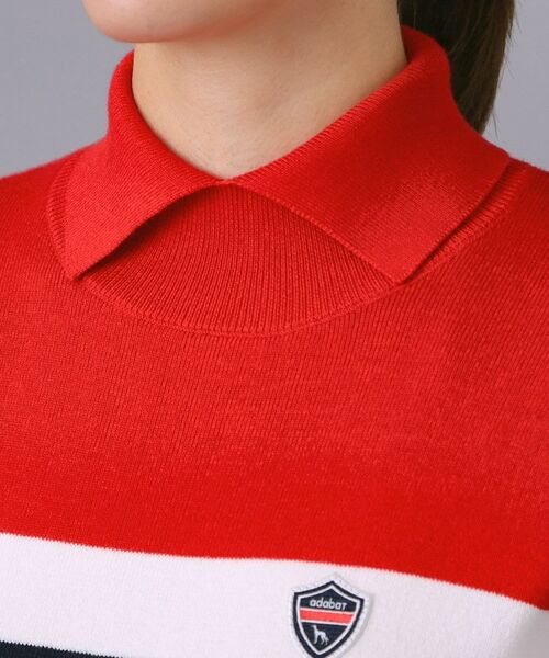 adabat / アダバット ニット・セーター | 【ADABAT NAVY】トリコロールスプリットカラーニット | 詳細19