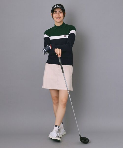 adabat / アダバット ニット・セーター | 【ADABAT NAVY】トリコロールスプリットカラーニット | 詳細3