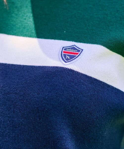 adabat / アダバット ニット・セーター | 【ADABAT NAVY】トリコロールスプリットカラーニット | 詳細5