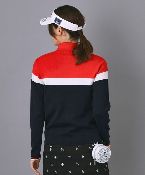 adabat / アダバット ニット・セーター | 【ADABAT NAVY】トリコロールスプリットカラーニット | 詳細9