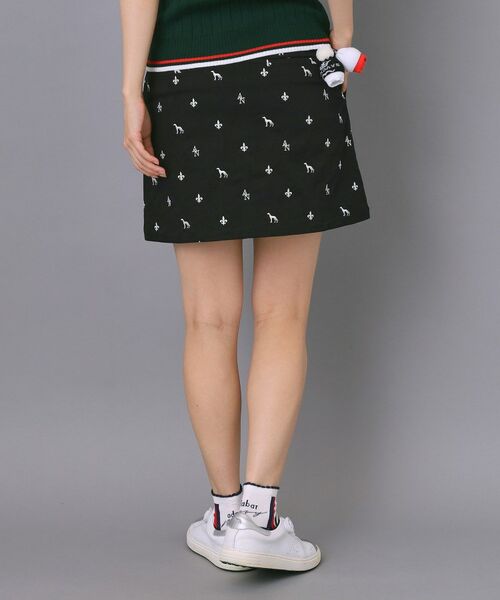 adabat / アダバット ミニ・ひざ丈スカート | 【ADABAT NAVY】エンブロイダリーモノグラムスカート | 詳細1