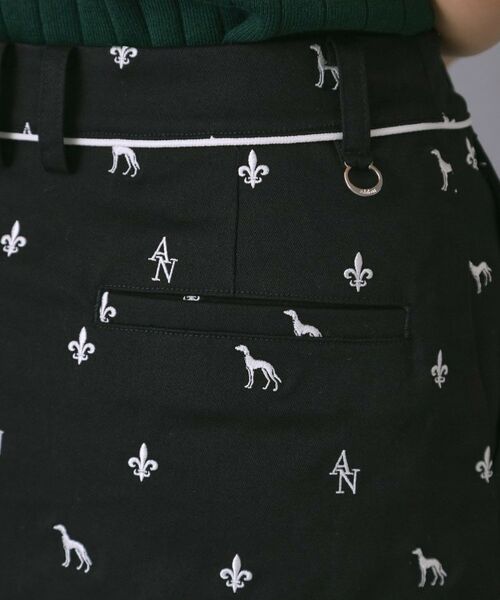 adabat / アダバット ミニ・ひざ丈スカート | 【ADABAT NAVY】エンブロイダリーモノグラムスカート | 詳細12