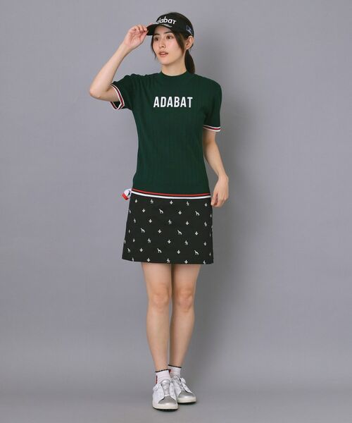 adabat / アダバット ミニ・ひざ丈スカート | 【ADABAT NAVY】エンブロイダリーモノグラムスカート | 詳細2