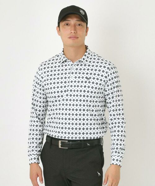 adabat / アダバット ポロシャツ | 【UVカット・吸水速乾】アスコットプリント長袖ポロシャツ | 詳細1