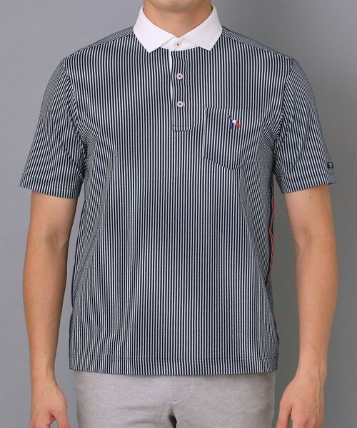 adabat / アダバット ポロシャツ | 【新レーベル ADABAT NAVY】吸水速乾 サッカーストライプポロシャツ | 詳細13