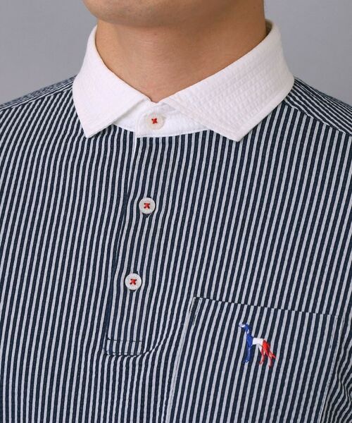 adabat / アダバット ポロシャツ | 【新レーベル ADABAT NAVY】吸水速乾 サッカーストライプポロシャツ | 詳細16