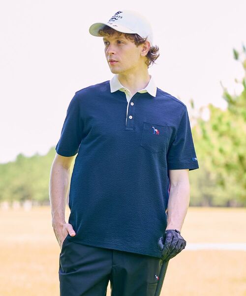 adabat / アダバット ポロシャツ | 【新レーベル ADABAT NAVY】吸水速乾 サッカーストライプポロシャツ | 詳細6