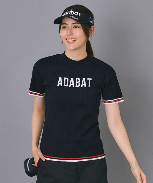 adabat / アダバット ニット・セーター | 【ADABAT NAVY】フロントロゴワイドリブモックニット | 詳細13