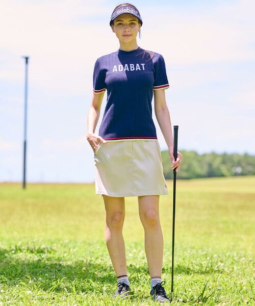 adabat / アダバット ニット・セーター | 【ADABAT NAVY】フロントロゴワイドリブモックニット | 詳細20