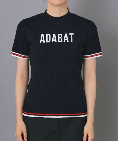 adabat / アダバット ニット・セーター | 【ADABAT NAVY】フロントロゴワイドリブモックニット | 詳細21