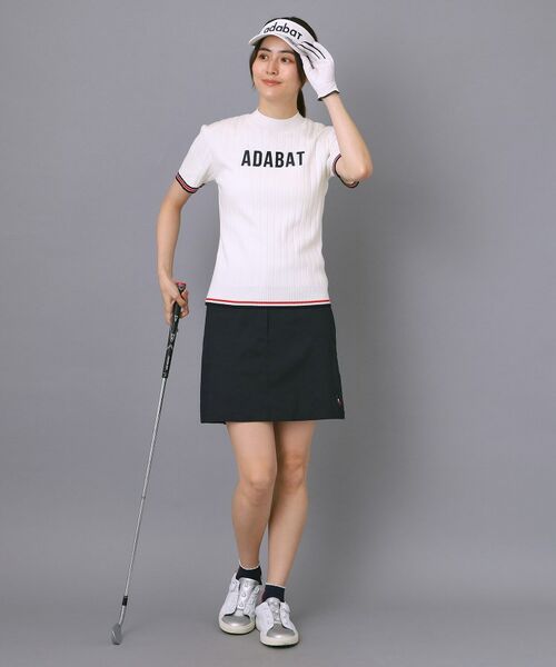 adabat / アダバット ニット・セーター | 【ADABAT NAVY】フロントロゴワイドリブモックニット | 詳細3