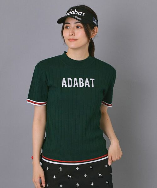 adabat / アダバット ニット・セーター | 【ADABAT NAVY】フロントロゴワイドリブモックニット | 詳細7