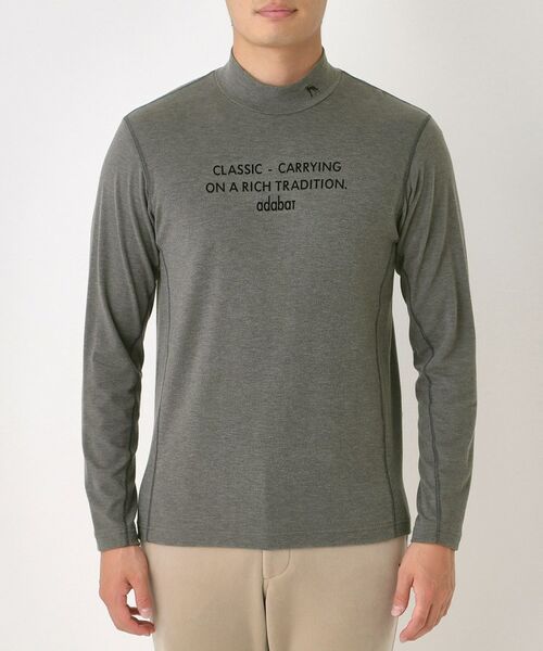 adabat / アダバット カットソー | 【吸湿発熱】メッセージロゴモックネックロンT | 詳細13