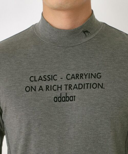 adabat / アダバット カットソー | 【吸湿発熱】メッセージロゴモックネックロンT | 詳細16