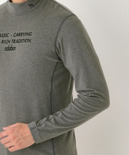 adabat / アダバット カットソー | 【吸湿発熱】メッセージロゴモックネックロンT | 詳細17