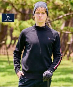 adabat / アダバット ニット・セーター | 【新レーベル ADABAT NAVY】スリーブラインセミモックニット