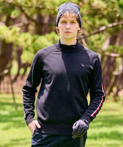 adabat / アダバット ニット・セーター | 【新レーベル ADABAT NAVY】スリーブラインセミモックニット | 詳細1