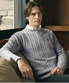 adabat / アダバット ニット・セーター | ケーブル柄クルーネックニット