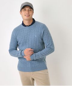 adabat / アダバット ニット・セーター | ケーブル柄クルーネックニット