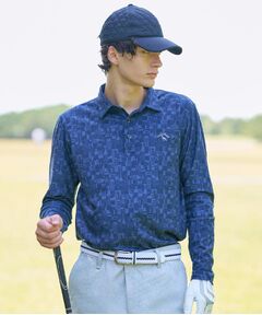 adabat / アダバット ポロシャツ | 起毛ジオメトリック長袖ポロシャツ
