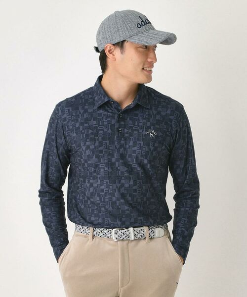 adabat / アダバット ポロシャツ | 起毛ジオメトリック長袖ポロシャツ | 詳細10