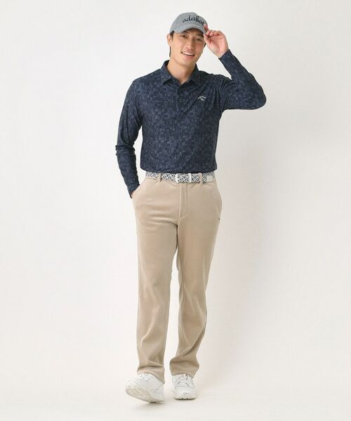adabat / アダバット ポロシャツ | 起毛ジオメトリック長袖ポロシャツ | 詳細12