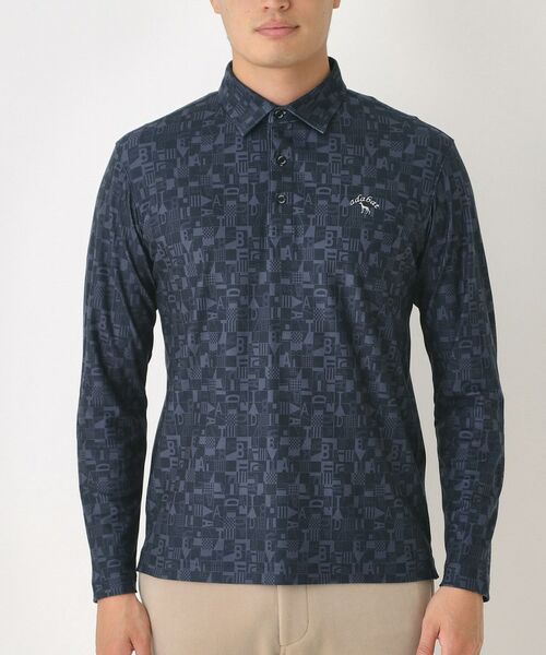 adabat / アダバット ポロシャツ | 起毛ジオメトリック長袖ポロシャツ | 詳細15