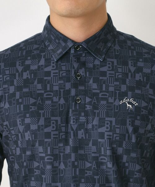 adabat / アダバット ポロシャツ | 起毛ジオメトリック長袖ポロシャツ | 詳細18