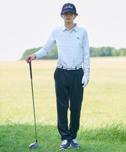 adabat / アダバット ポロシャツ | 起毛ジオメトリック長袖ポロシャツ | 詳細2