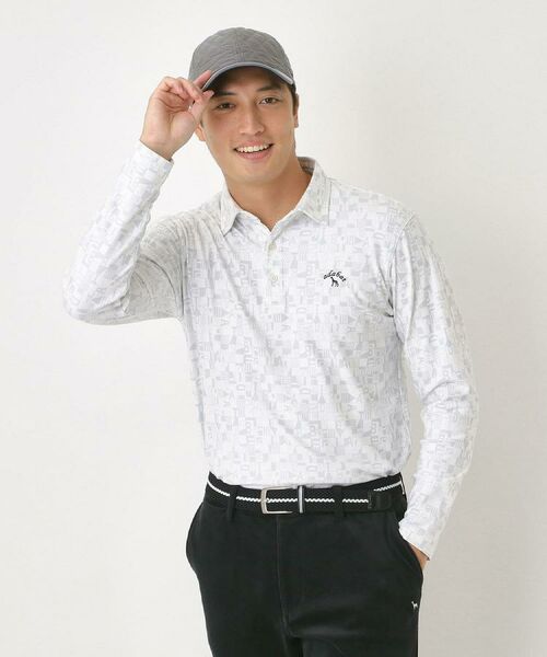 adabat / アダバット ポロシャツ | 起毛ジオメトリック長袖ポロシャツ | 詳細3