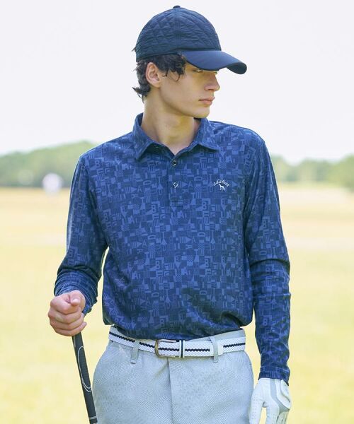 adabat / アダバット ポロシャツ | 起毛ジオメトリック長袖ポロシャツ | 詳細8