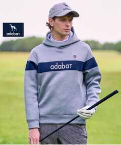 adabat / アダバット パーカー | 【新レーベル ADABAT NAVY】ブロッキングラインロゴフーディー