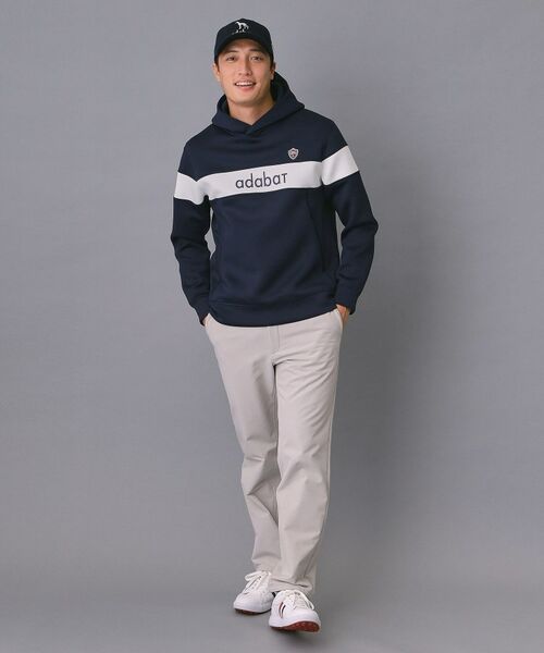 adabat / アダバット パーカー | 【新レーベル ADABAT NAVY】ブロッキングラインロゴフーディー | 詳細12
