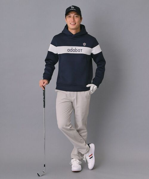 adabat / アダバット パーカー | 【新レーベル ADABAT NAVY】ブロッキングラインロゴフーディー | 詳細13