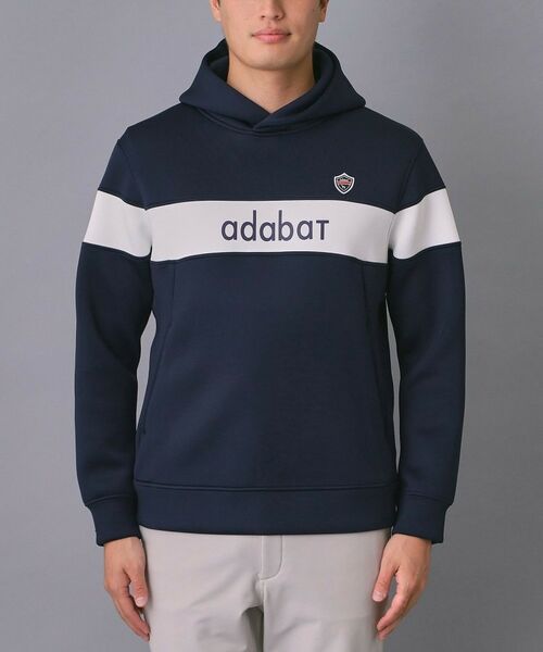 adabat / アダバット パーカー | 【新レーベル ADABAT NAVY】ブロッキングラインロゴフーディー | 詳細15