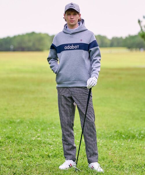 adabat / アダバット パーカー | 【新レーベル ADABAT NAVY】ブロッキングラインロゴフーディー | 詳細2