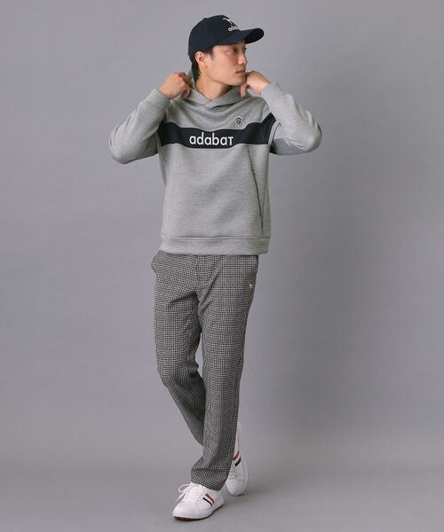 adabat / アダバット パーカー | 【新レーベル ADABAT NAVY】ブロッキングラインロゴフーディー | 詳細5