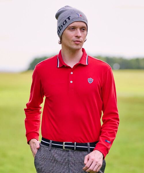 adabat / アダバット ポロシャツ | 【新レーベル ADABAT NAVY】起毛ストレッチ長袖ポロシャツ | 詳細1