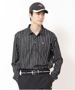 adabat / アダバット ポロシャツ | 【吸水速乾】ビットストライプ長袖ポロシャツ