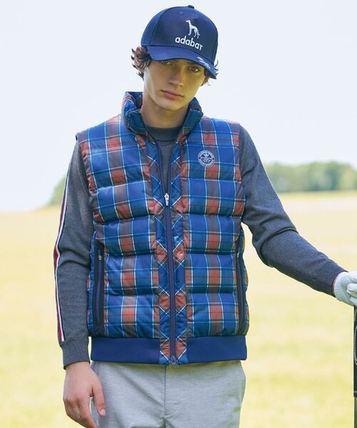 adabat / アダバット ダウンジャケット・ベスト | 【新レーベル ADABAT NAVY】撥水 タータンチェック中綿ベスト | 詳細1
