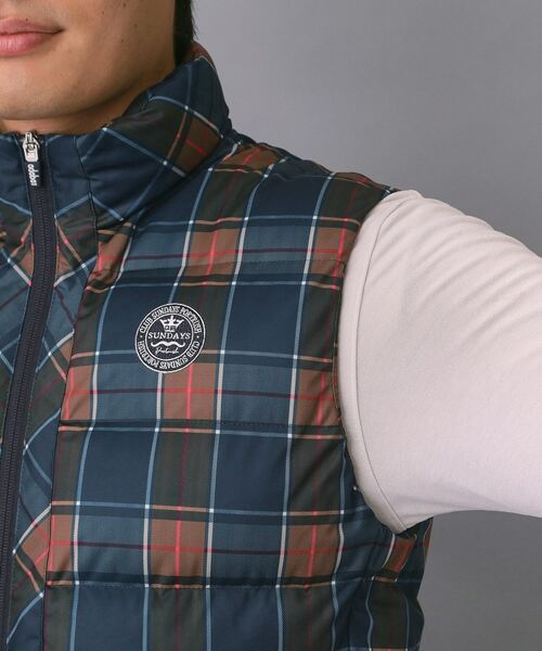 adabat / アダバット ダウンジャケット・ベスト | 【新レーベル ADABAT NAVY】撥水 タータンチェック中綿ベスト | 詳細12