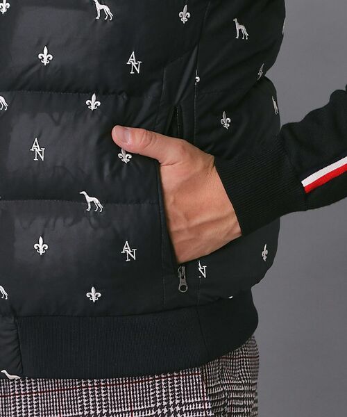 adabat / アダバット ダウンジャケット・ベスト | 【新レーベル ADABAT NAVY】エンブロイダリーモノグラム中綿ベスト | 詳細13
