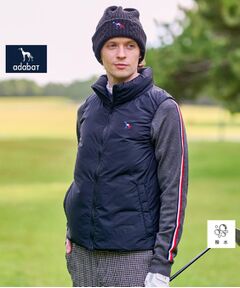 adabat / アダバット ダウンジャケット・ベスト | 【新レーベル ADABAT NAVY】【撥水】ジェットブラックダウンベスト